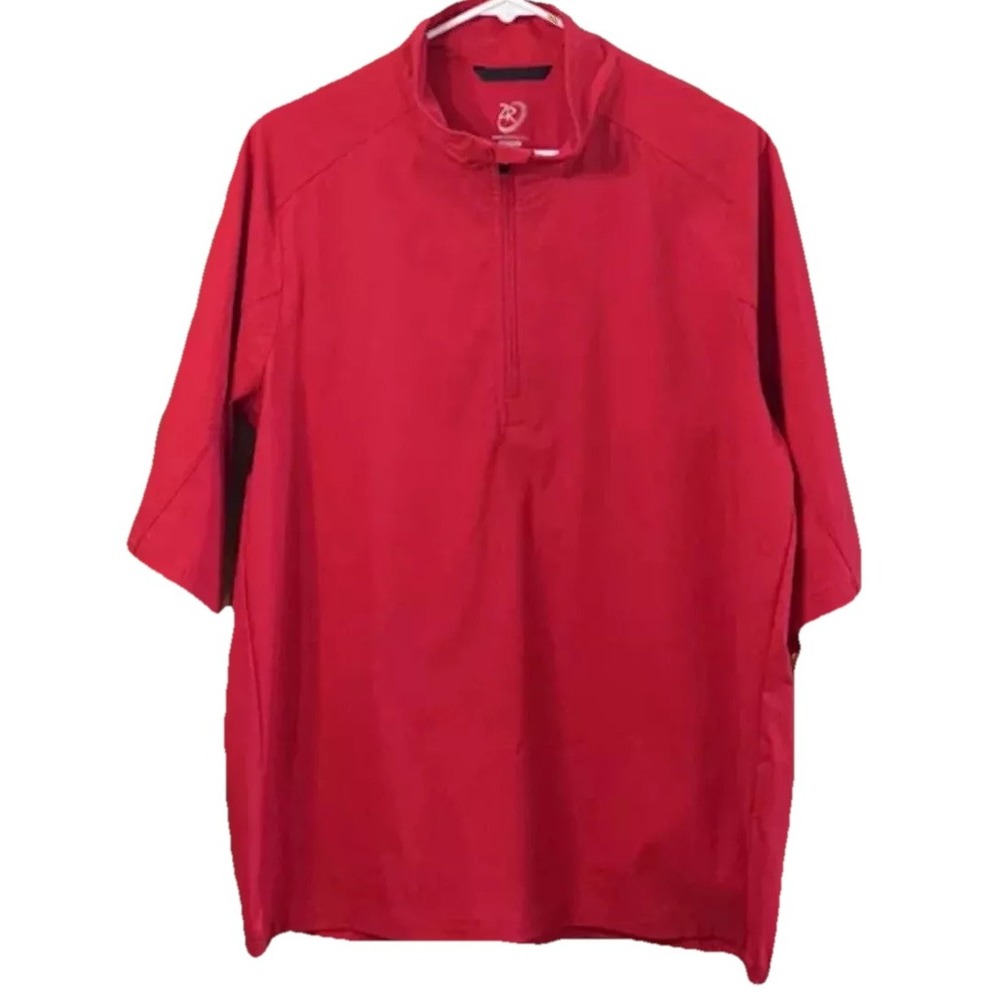 Mens‎ ZERO RESTRICTION Tour Series Golf 1/4 Zip Pullover Sz Med Rear Zip Pocket